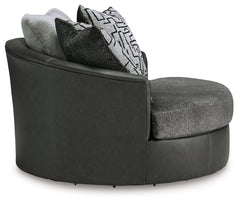 Brixley Pier - Oversized Swivel Accent Chair - Graphite