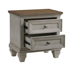 Renton - Nightstand - Gray / Brown