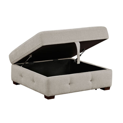 Raife - Storage Ottoman - Taupe