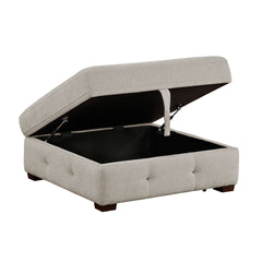 Raife - Storage Ottoman - Taupe