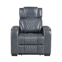Apex - Power Reclining Chair With Power Headrest, Storage Arms With Cup Holders, Air Massage And Heat, LED Lighting And Charging Ports