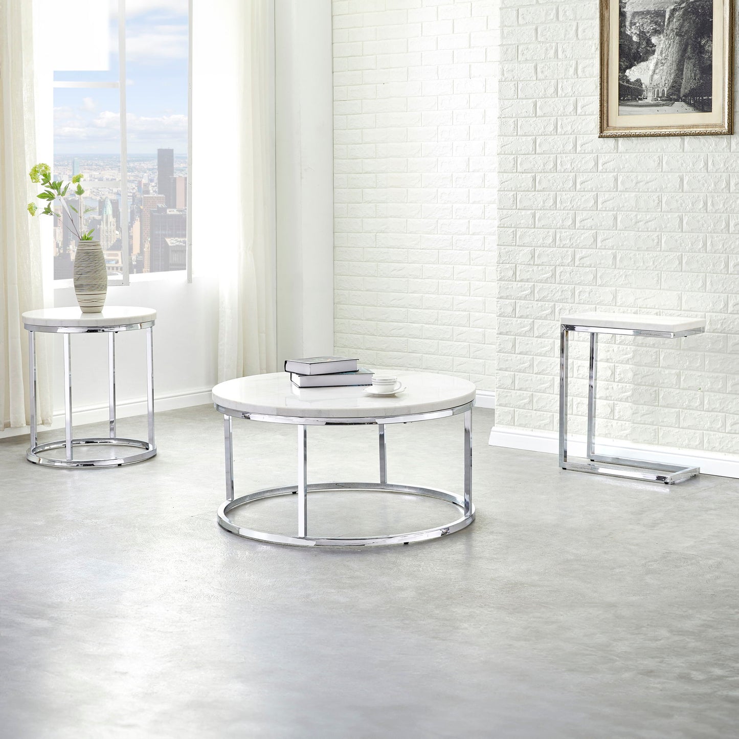 Echo - Marble Top Round Table