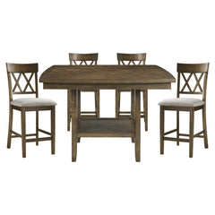 Balin - 5 Piece Dining Room Set (Table & 4 Side Chairs) - Brown