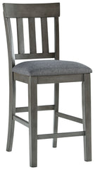Hallanden - Upholstered Barstool (Set of 2) - Black / Gray