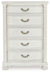 Montelaine - Five Drawer Chest - Antique White