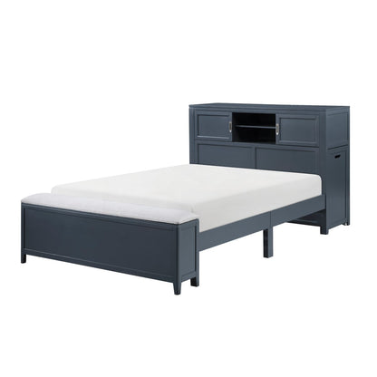 Sloane - Bookcase Bed With Hidden Desk, Stool And Storage Bench