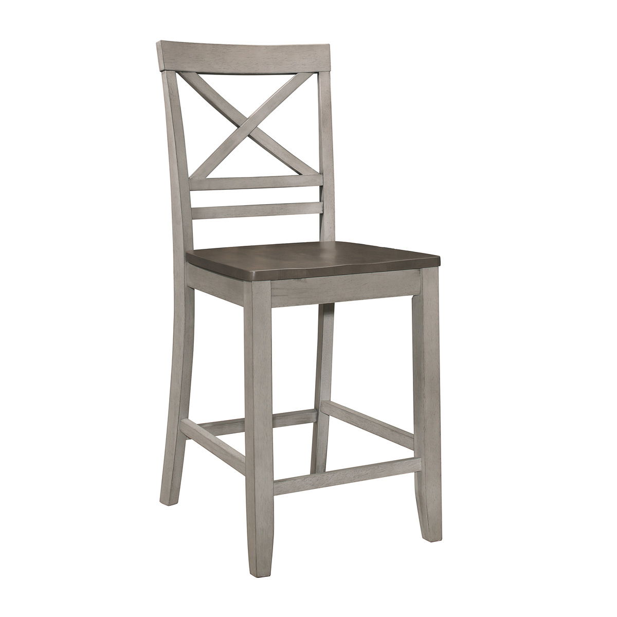 Brightleaf - Counter Height Chair (Set of 2) - Brown / Gray
