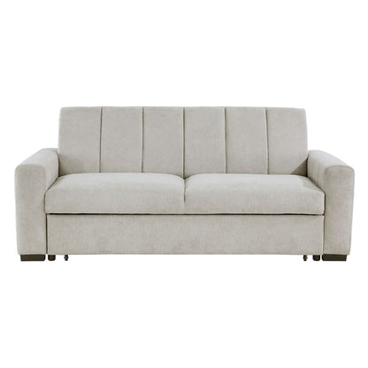 Michah - Convertible Sofa With Pull-Out Bed - Light Gray