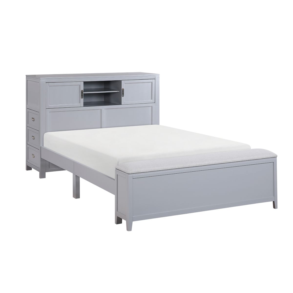 Sloane - Bookcase Bed With Hidden Desk, Stool And Storage Bench