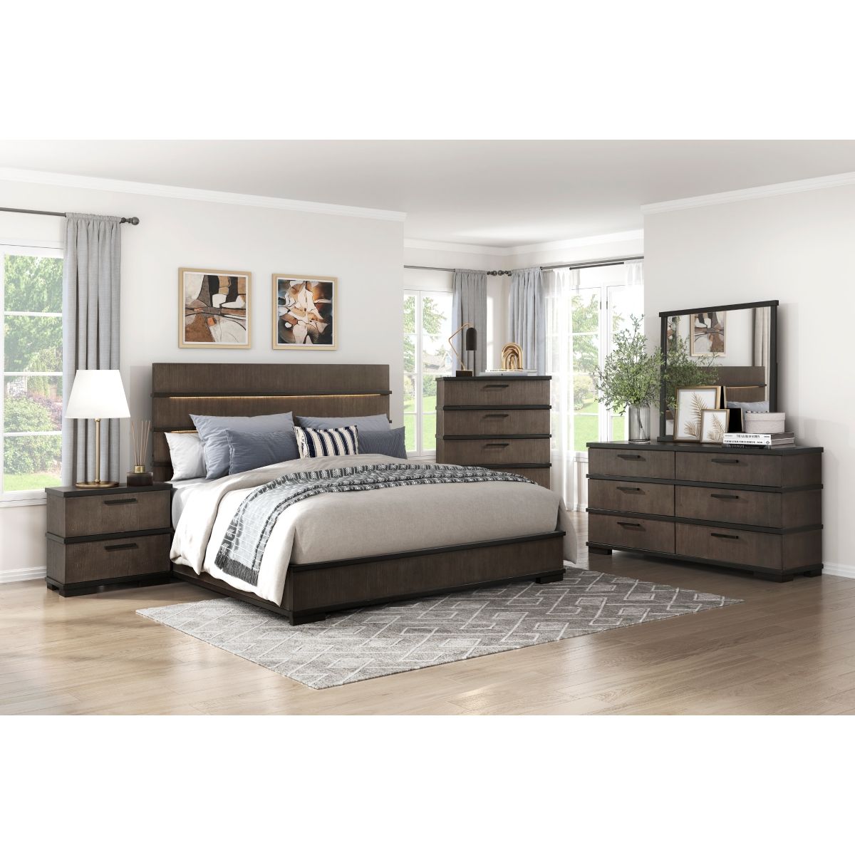 Acworth - Mirror - Brown / Black