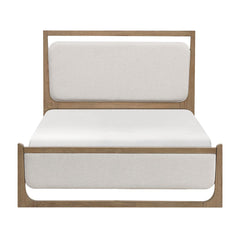 Riley - 5 Piece Bedroom Set (Queen Bed, Nightstand, Dresser, Mirror, Chest) - Light Brown