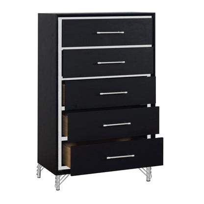 Ava - 5 Drawer Chest - Ebony