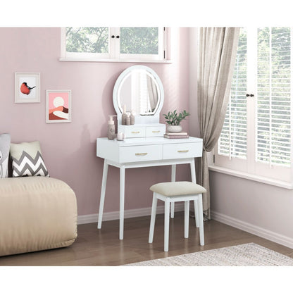 Camilla - Vanity Dresser With Mirror And Stool
