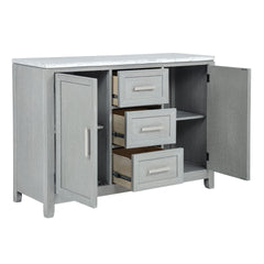 Fiona - Marble Top Dining Buffet / Server - Mist Gray