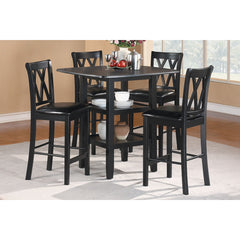 Norman - 5 Piece Pack Counter Height Set - Black