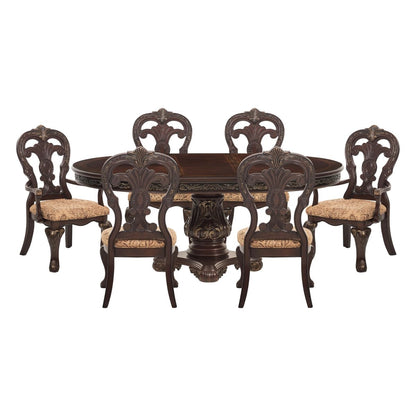 Deryn Park -7 Piece Dining Room Set (Dining Table, 2 Arm Chairs And 4 Side Chairs) - Cherry