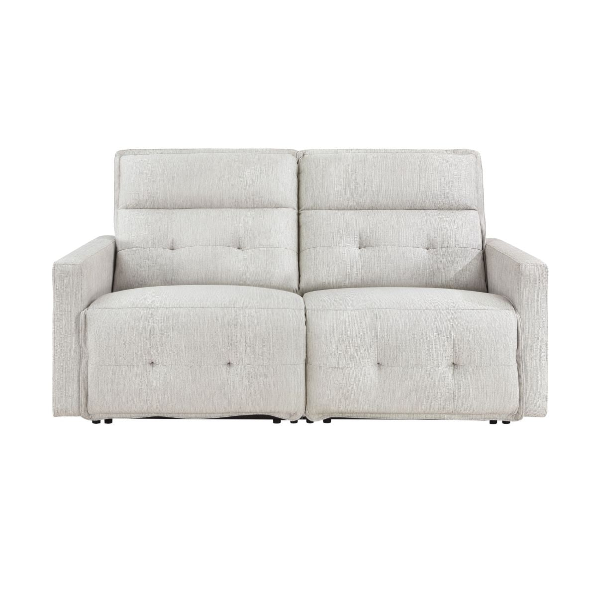 Salida - Power Double Reclining Loveseat With Power Headrests - White