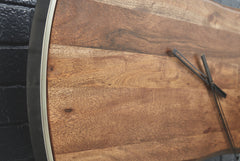 Panchali - Wall Clock - Brown / Silver Finish