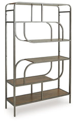Jaddon - Bookcase - Brown / Antique Silver