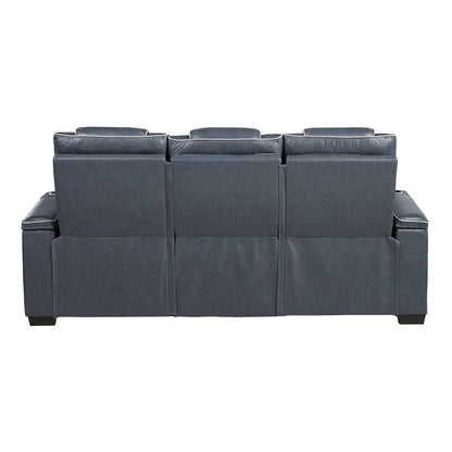 Apex - Power Double Reclining Sofa With Center Drop-Down Cup Holders, Power Headrests, Storage Arms With Cup Holders, Reading Lights, Wireless Charger, Air Massage And Heat, LED Lighting And Charging Ports