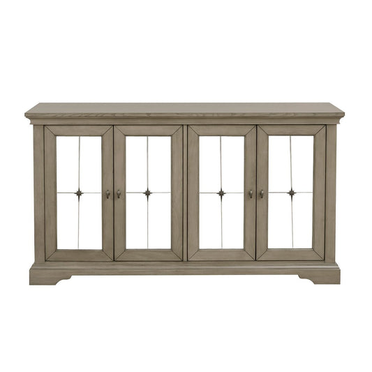 Vermillion - Server With Mirrored Door - Taupe