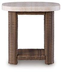 Dolan Creek - Square End Table - Beige / Brown