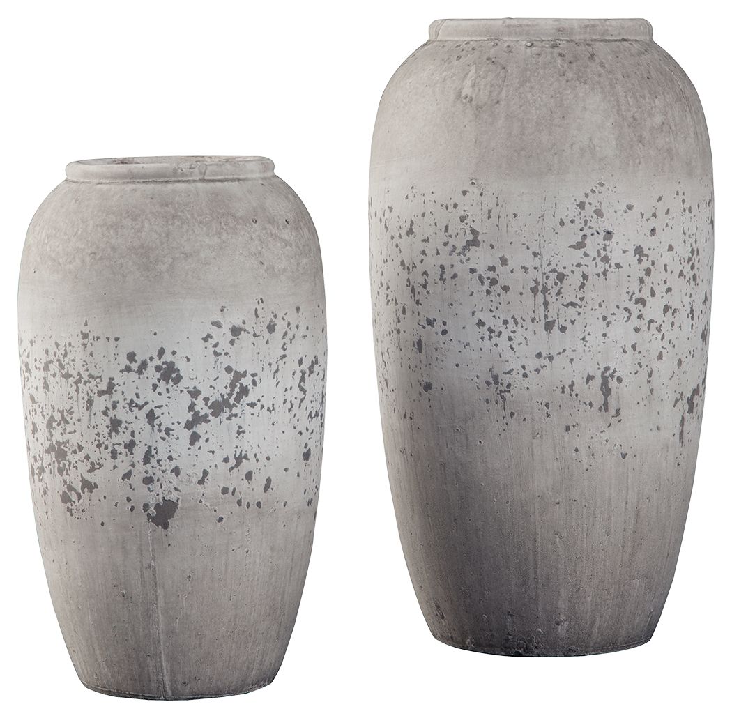 Dimitra - Vase Set (Set of 2) - Brown / Cream