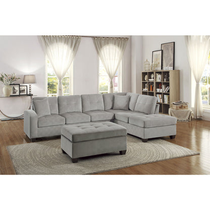 Emilio - 3 Piece Reversible Sectional With Ottoman