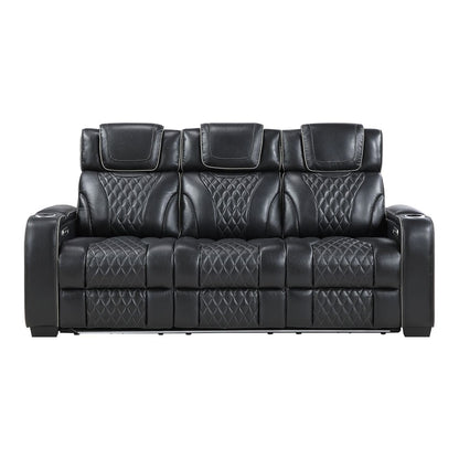 Apex - Power Double Reclining Sofa With Center Drop-Down Cup Holders, Power Headrests, Storage Arms With Cup Holders, Reading Lights, Wireless Charger, Air Massage And Heat, LED Lighting And Charging Ports