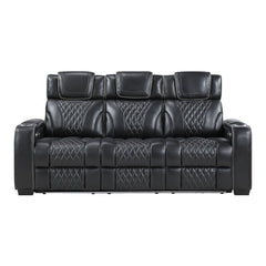 Apex - Power Double Reclining Sofa With Center Drop-Down Cup Holders, Power Headrests, Storage Arms With Cup Holders, Reading Lights, Wireless Charger, Air Massage And Heat, LED Lighting And Charging Ports