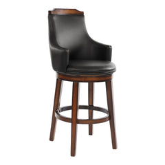Bayshore - Swivel Pub Height Chair (Set of 2) - Dark Brown / Black