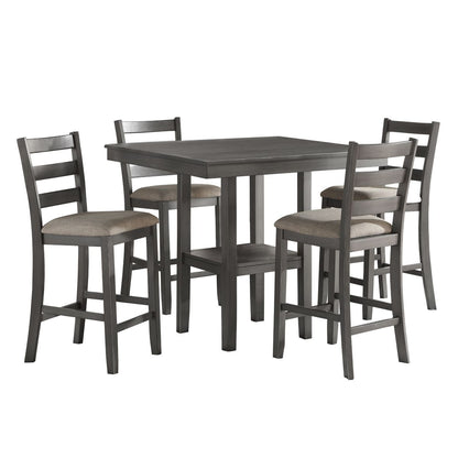 Sharon - 5 Piece Pack Counter Height Set - Gray