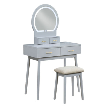 Camilla - Vanity Dresser With Mirror And Stool