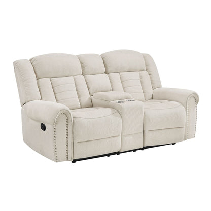 Nutmeg - Double Reclining Loveseat With Center Console