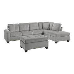 Emilio - 3 Piece Reversible Sectional With Ottoman