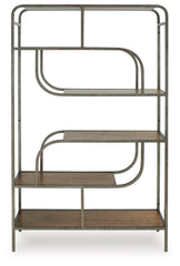 Jaddon - Bookcase - Brown / Antique Silver