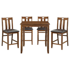 Weston - 5 Piece Pack Counter Height Set - Brown