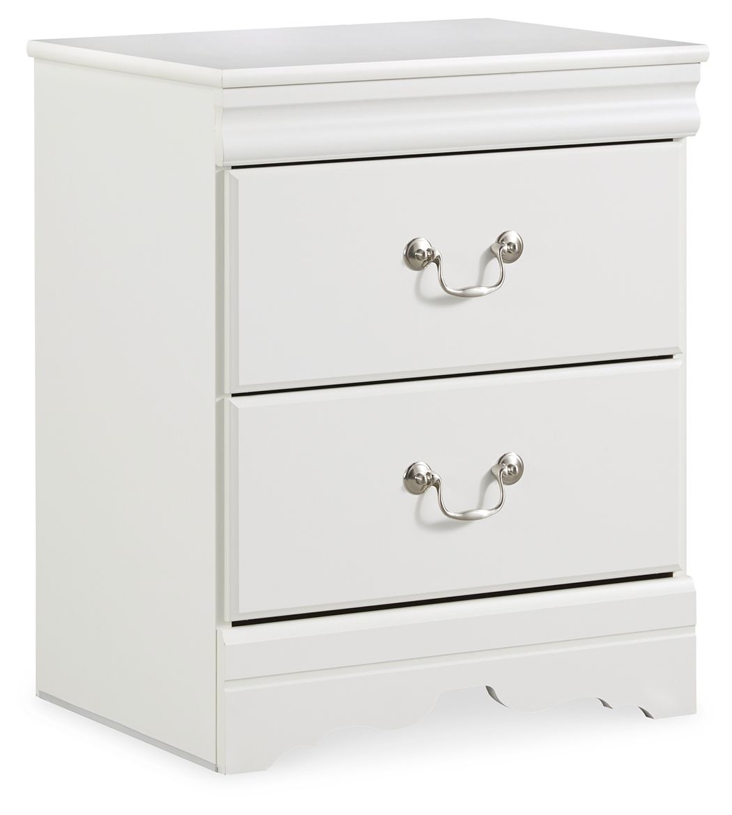 Anarasia - Two Drawer Night Stand - White