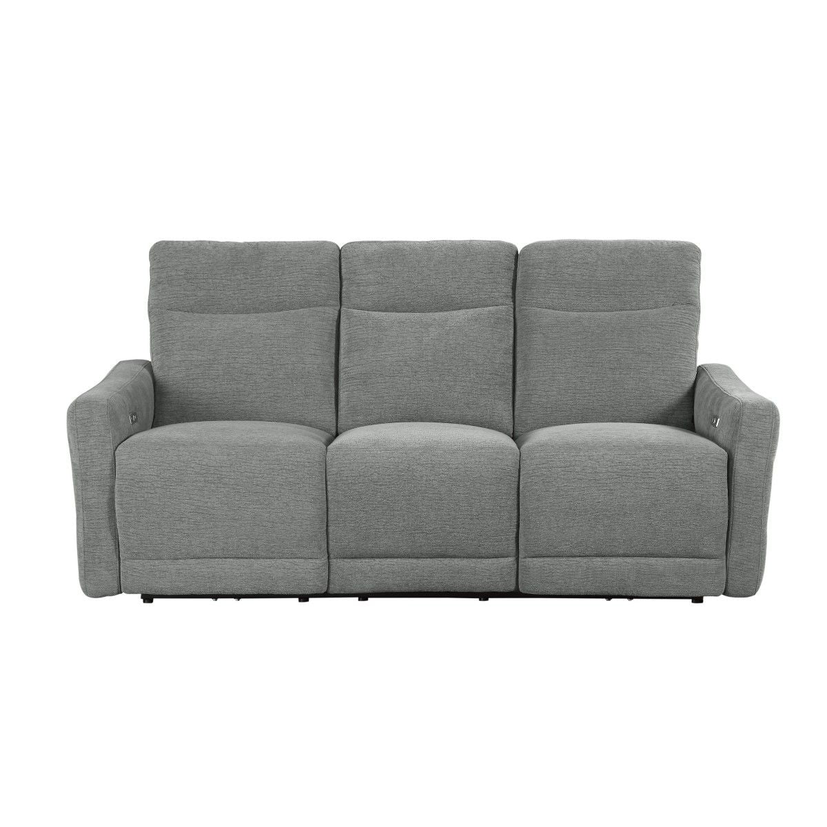 Edition - Power Double Lay Flat Reclining Sofa With Power Headrests And USB Ports - Dove Gray