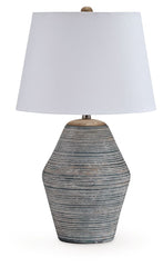 Lawrock - Terracotta Table Lamp - Antique Blue