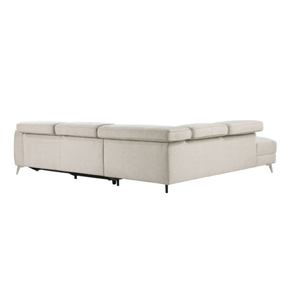 Bienvenue - 2 Piece Power Reclining Sectional With Left Chaise - Beige