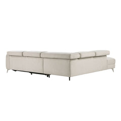 Bienvenue - 2 Piece Power Reclining Sectional With Left Chaise - Beige