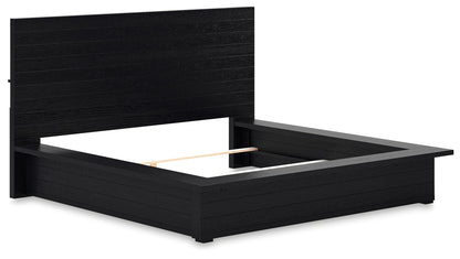 Londer - King Panel Bed - Black