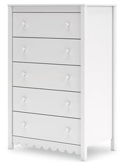Hallityn - Five Drawer Chest - White