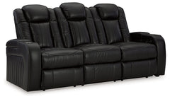 Caveman Den - Power Reclining Sofa With Adj Headrest - Midnight